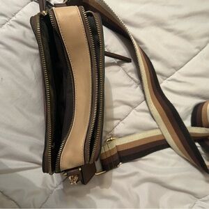 Stylish Tan and Brown Crossbody Bag